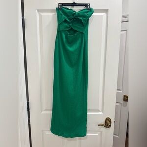 Strapless Green summer Dress